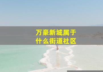 万豪新城属于什么街道社区