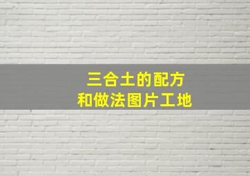 三合土的配方和做法图片工地