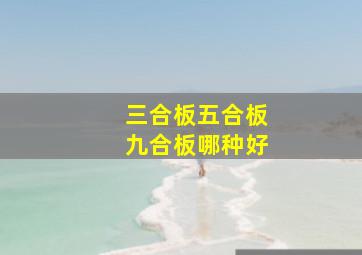 三合板五合板九合板哪种好