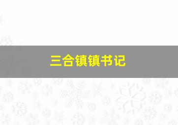 三合镇镇书记