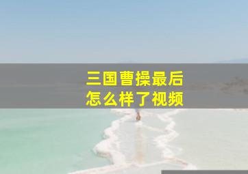 三国曹操最后怎么样了视频