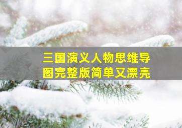 三国演义人物思维导图完整版简单又漂亮