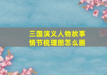 三国演义人物故事情节梳理图怎么画