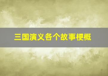 三国演义各个故事梗概