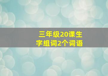 三年级20课生字组词2个词语