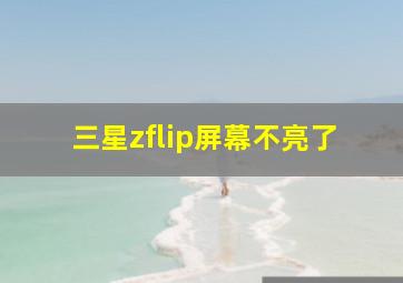 三星zflip屏幕不亮了