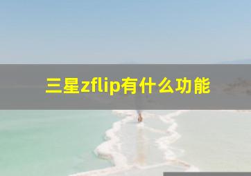 三星zflip有什么功能