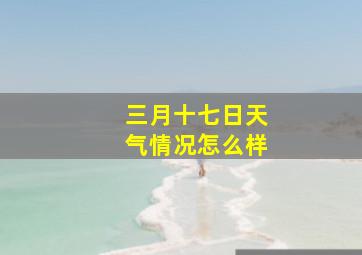 三月十七日天气情况怎么样