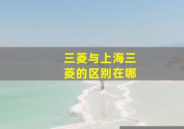 三菱与上海三菱的区别在哪