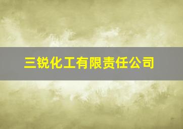 三锐化工有限责任公司