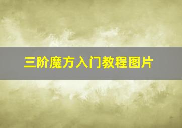 三阶魔方入门教程图片