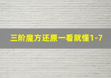 三阶魔方还原一看就懂1-7