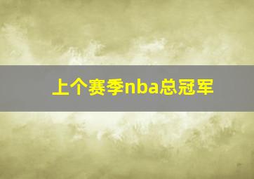 上个赛季nba总冠军