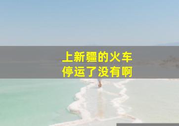 上新疆的火车停运了没有啊