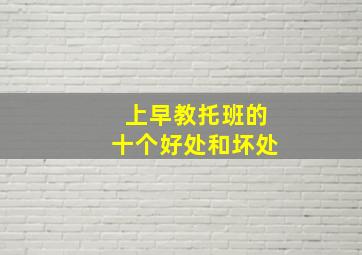 上早教托班的十个好处和坏处