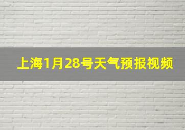 上海1月28号天气预报视频