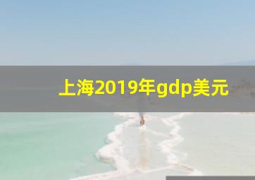 上海2019年gdp美元