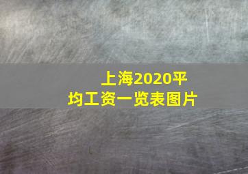 上海2020平均工资一览表图片