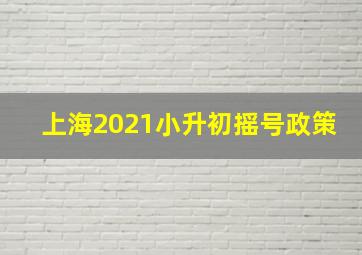 上海2021小升初摇号政策