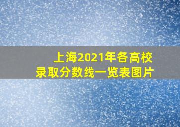 上海2021年各高校录取分数线一览表图片