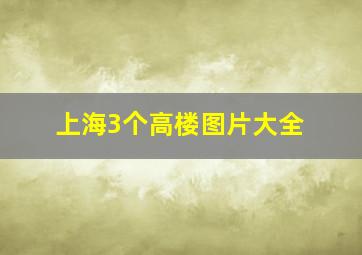 上海3个高楼图片大全