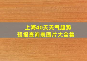 上海40天天气趋势预报查询表图片大全集