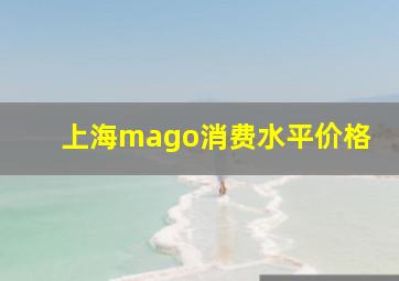 上海mago消费水平价格