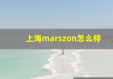 上海marszon怎么样