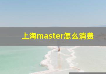 上海master怎么消费