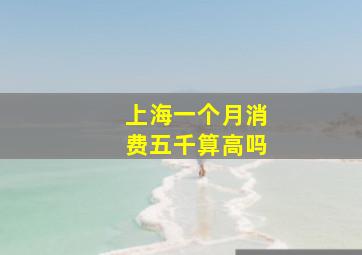 上海一个月消费五千算高吗