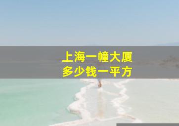 上海一幢大厦多少钱一平方