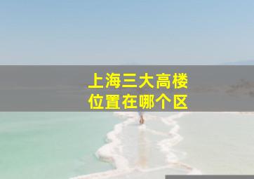 上海三大高楼位置在哪个区