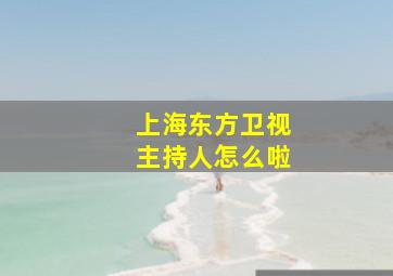 上海东方卫视主持人怎么啦