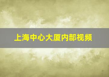 上海中心大厦内部视频