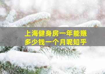 上海健身房一年能赚多少钱一个月呢知乎