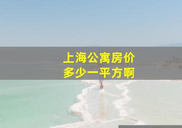 上海公寓房价多少一平方啊