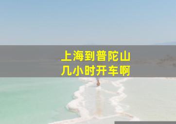 上海到普陀山几小时开车啊