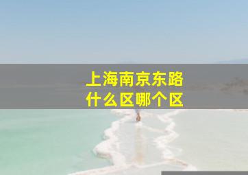 上海南京东路什么区哪个区