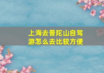 上海去普陀山自驾游怎么去比较方便