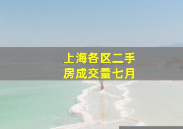 上海各区二手房成交量七月