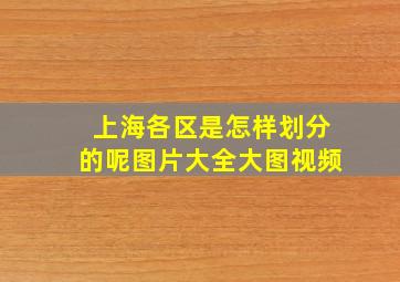 上海各区是怎样划分的呢图片大全大图视频