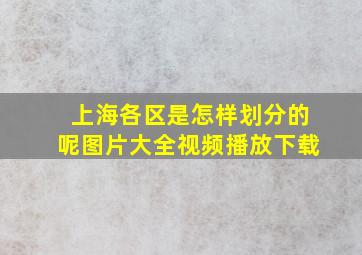 上海各区是怎样划分的呢图片大全视频播放下载