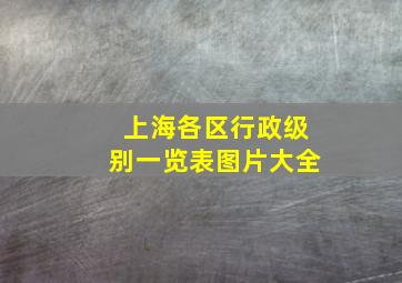 上海各区行政级别一览表图片大全