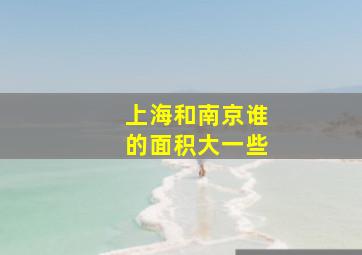 上海和南京谁的面积大一些