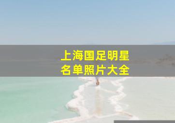 上海国足明星名单照片大全