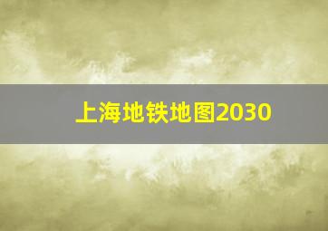 上海地铁地图2030