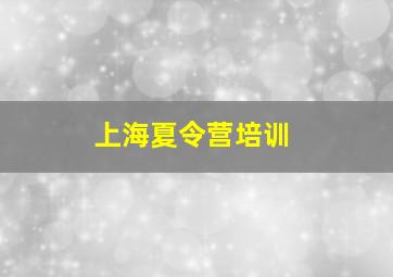 上海夏令营培训