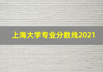 上海大学专业分数线2021