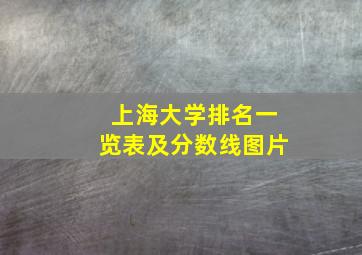 上海大学排名一览表及分数线图片