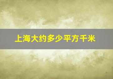 上海大约多少平方千米